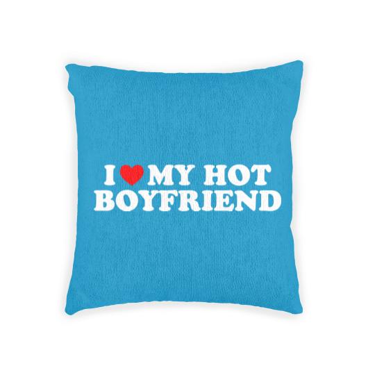 Discover I Love My Hot Boyfriend Woven Pillows I Heart My Hot Boyfriend Woven Pillows