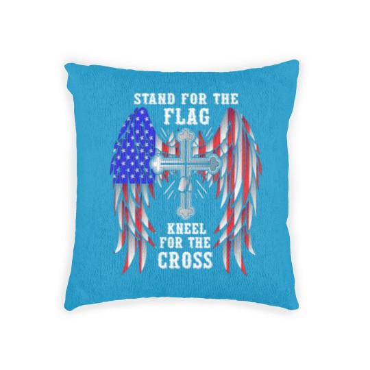 Discover Stand For The Flag Kneel For The Cross Woven Pillows