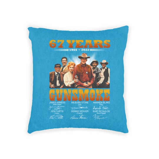 Discover Gunsmoke 68th Anniversary 1955-2023 Signatures Woven Pillows