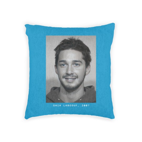 Discover Shia LaBeouf, 2007 Mugshot Woven Pillows