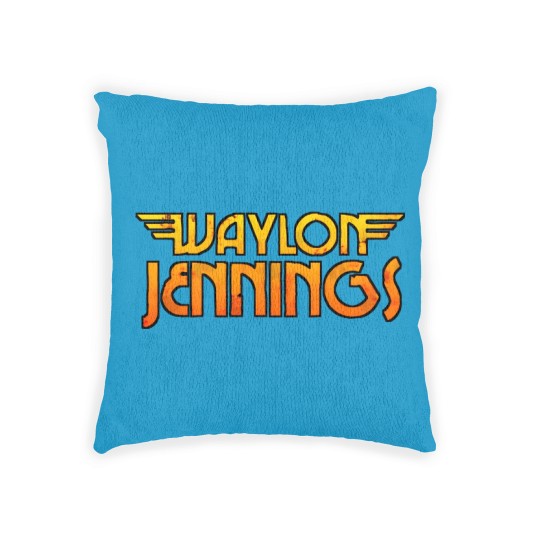 Discover Waylon text orange - Waylon Jennings - Woven Pillows