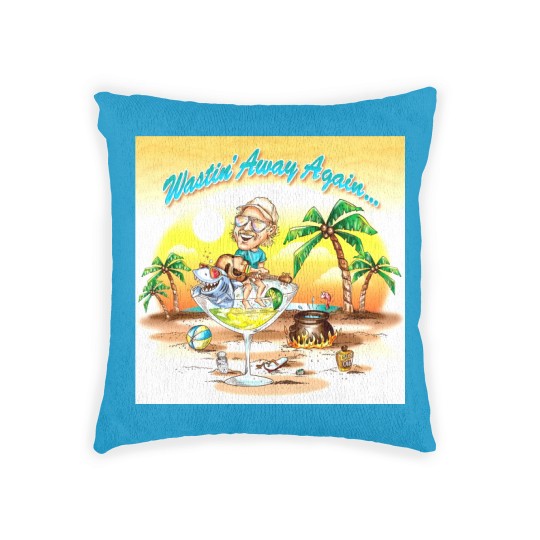 Discover Wastin' Away Again Jimmy Buffett Woven Pillows, Vintage Jimmy Buffett Memorial Woven Pillows