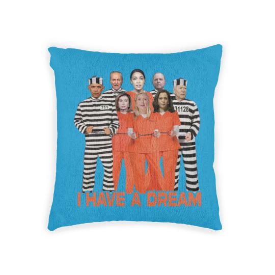 Discover Funny I Have a Dream Biden Obama Clinton Democratic Manacle Unisex Woven Pillows