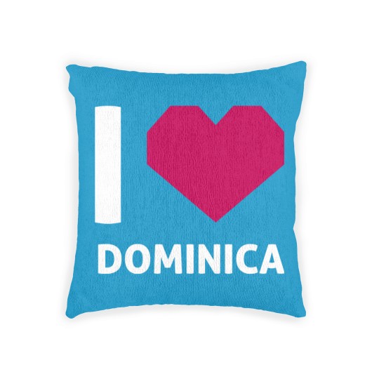 Discover I Love Dominica Woven Pillows