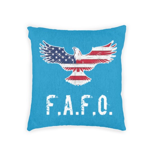 Discover Patriotic American Flag Eagle FAFO / F.A. & F.O. B Zip Woven Pillows
