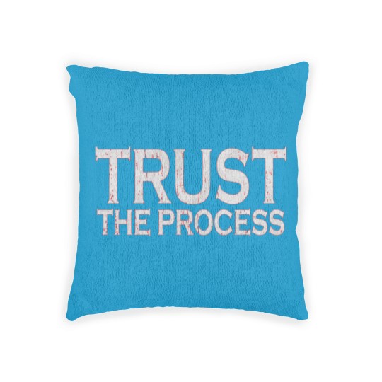 Discover Trust the Process Distressed Woven Pillows