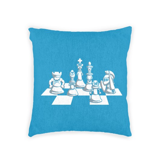 Discover Chess chess piece Woven Pillows