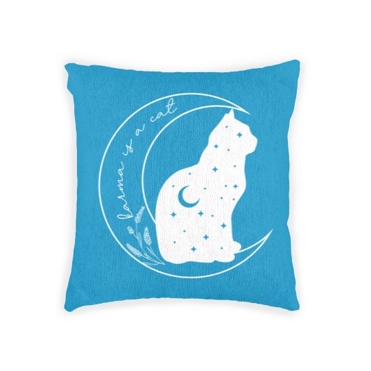 Discover Karma is a Cat Woven Pillows