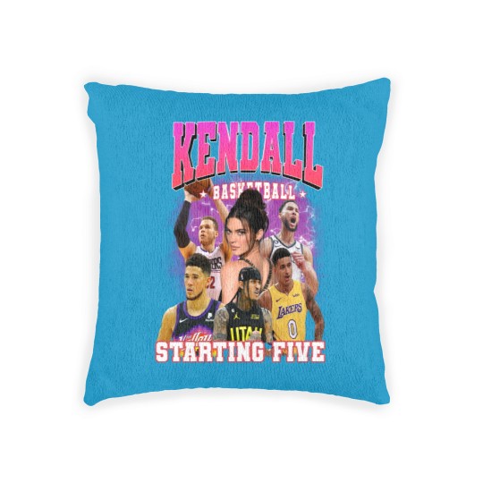 Discover 90s Vintage Kendall Starting Five Woven Pillows Loahaddian Kendall Jenner Team Woven Pillows