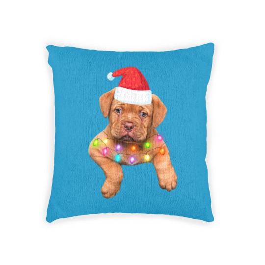 Discover dogue de bordeaux christmas decor for dog lovers Woven Pillows