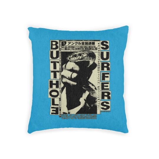 Discover Butthol Surfers Vintage 90s Black Unisex Woven Pillows, Cotton Soft Woven Pillows,