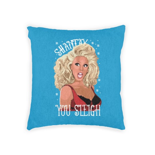 Discover Shantay You Sleigh Christmas Jumper  Drag Queen Ladies Red Xmas Sweater Woven Pillows