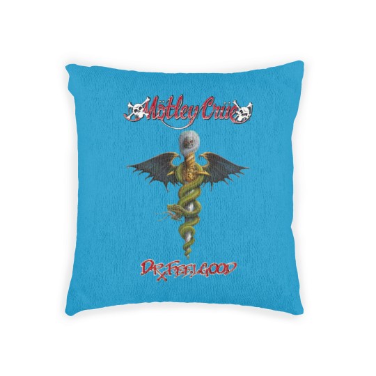 Discover Motley Crue Dr Feelgood Logo Woven Pillows