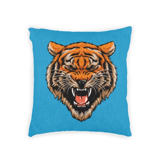Discover tiger head - Roaring Tiger - Woven Pillows