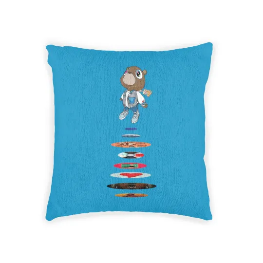 Discover Kan West Graduation Woven Pillows, The College Dropout
