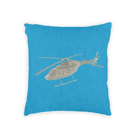 Discover Bell 407 helicopter pilot or crew Woven Pillows