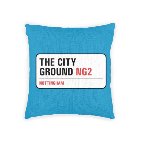 Discover Nottingham Forest - The City Ground Street Sign Woven Pillows