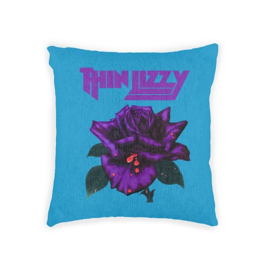 Discover Thin Lizzy Purple Rose Pop Rock Band Black Woven Pillows
