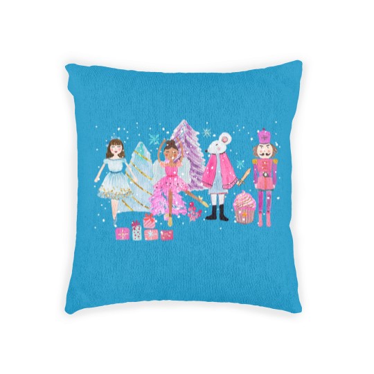Discover The Nutcracker Ballet Pink Christmas Plum Fairy Vintage Xmas Woven Pillows