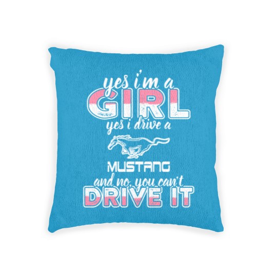 Discover Mustang - I'm a girl who drives a mustang t - sh Woven Pillows