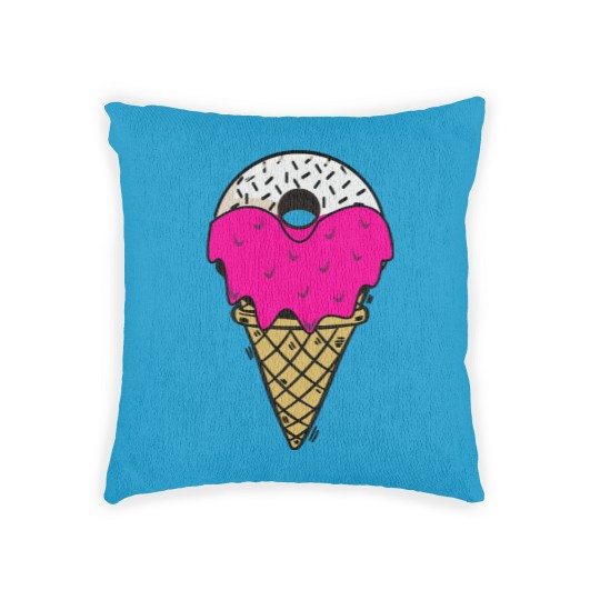 Discover Donut Ice Cream Melting donut ice cream Woven Pillows