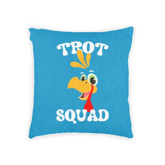 Discover Trot Squad Funny Turkey Trot Matching Thanksgiving 2023 Woven Pillows