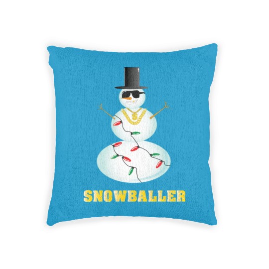 Discover Snowballer Snowman Baller Woven Pillows