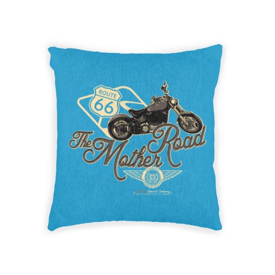 Discover Motorcycle - Route 66 the mother road Woven Pillows