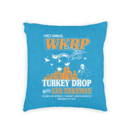 Discover Les Nessman Woven Pillows Funny Thanksgiving Movie Woven Pillows DMN Woven Pillows Black