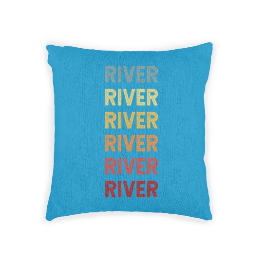 Discover River Name Vintage Retro Gift Called River - River - Woven Pillows