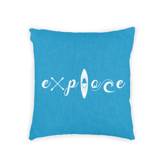 Discover Explore Kayaking For Kayak Lovers Woven Pillows