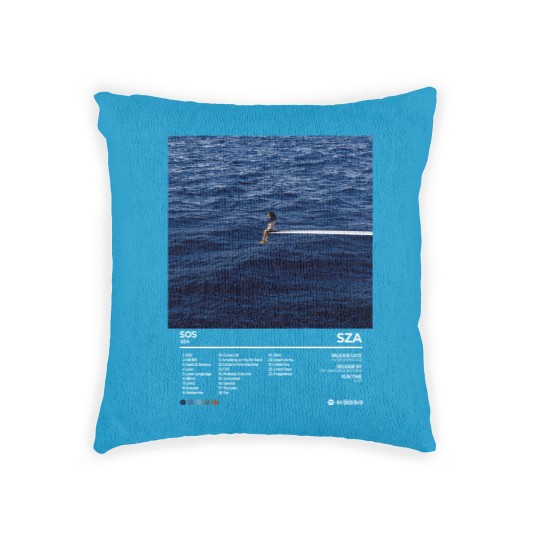 Discover S.Z.A S.O.S Album Vintage Woven Pillows, Sza Bootleg 90s Black Woven Pillows
