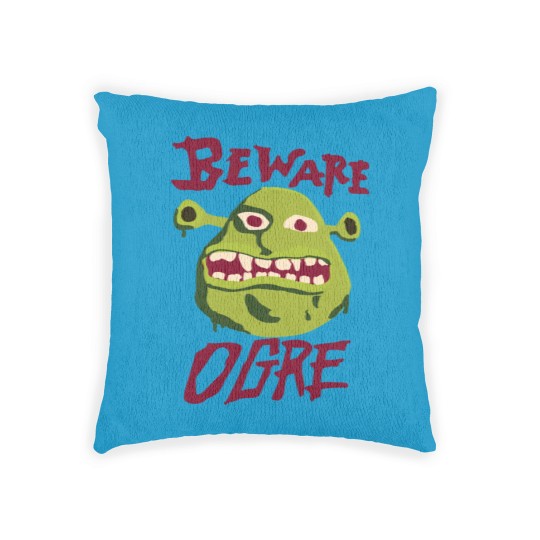 Discover Beware Ogre Shrek Sign Classic Woven Pillows