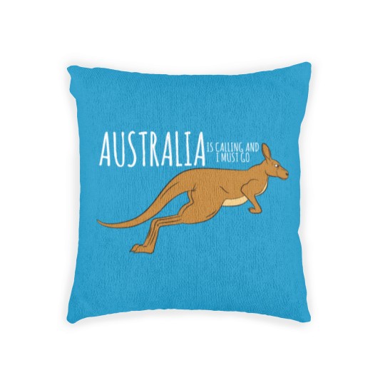 Discover Kangaroo-Australia Is Calling And I Must Go Woven Pillows