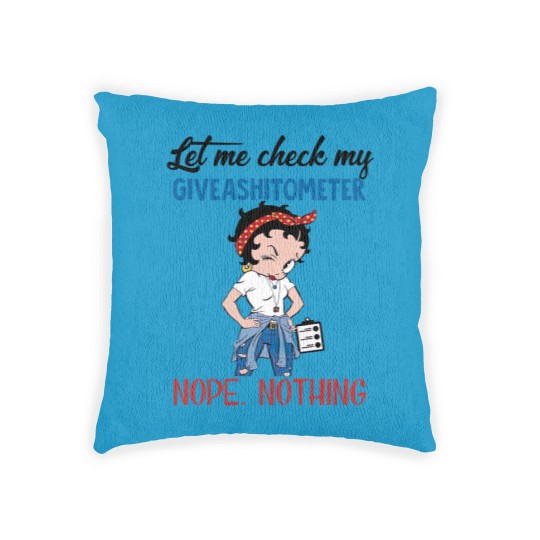 Discover Betty Boop Let Me Check My Giveashitometer Nope Nothing Vintage Woven Pillows
