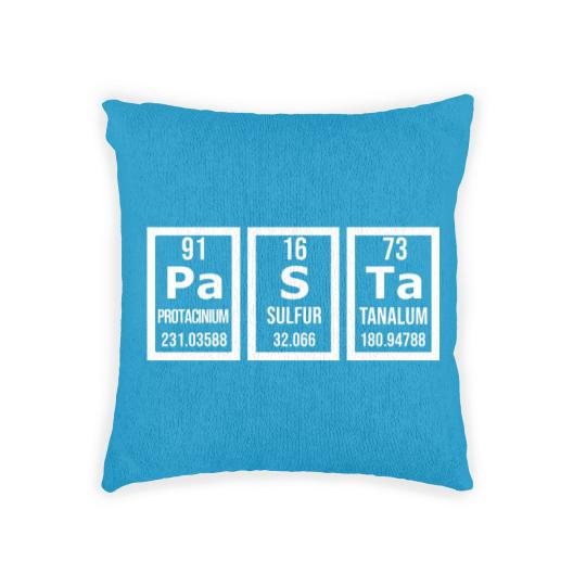 Discover Pasta periodic system Woven Pillows