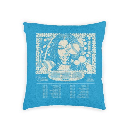 Discover SZA SOS Tour Woven Pillows, Sza Merch 2023 Woven Pillows, Sza North American Tour Merch, SOS Tour 2023 Woven Pillows
