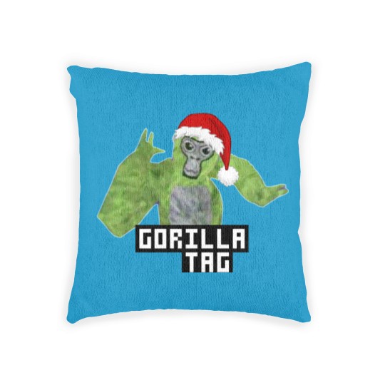 Discover Gorilla Tag Green Santa Hat Gorilla  png Woven Pillows