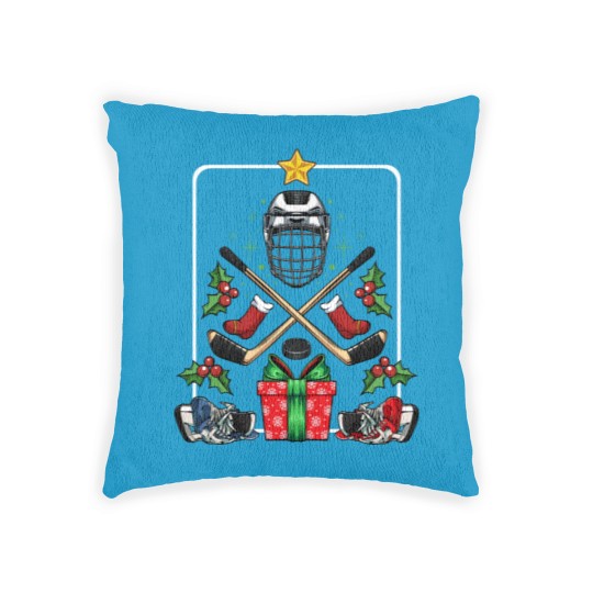 Discover ice hockey Woven Pillows