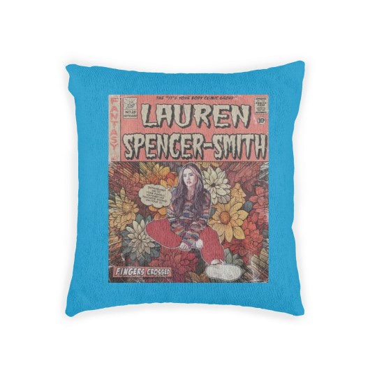 Discover Lauren Spencer-Smith Comic Woven Pillows, 90S Vintage Merch Art It'S Your Body Album