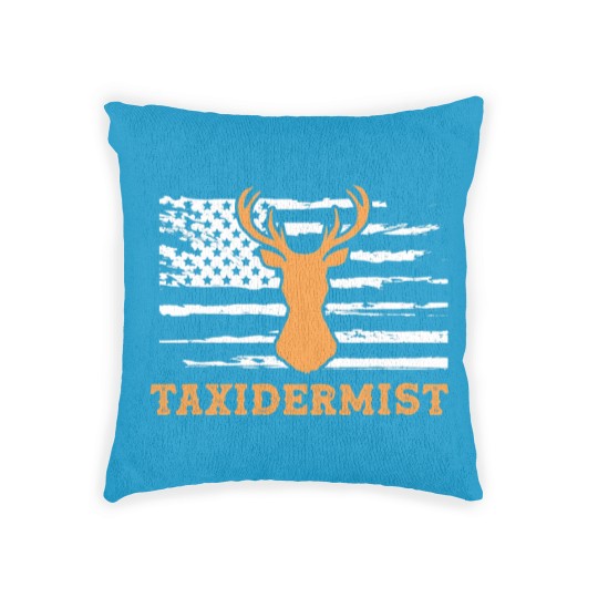 Discover Taxidermist American Flag Taxidermy Woven Pillows