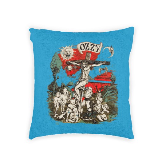Discover Vintage 1991 Ozzy Osbourne Cross Graphic Woven Pillows
