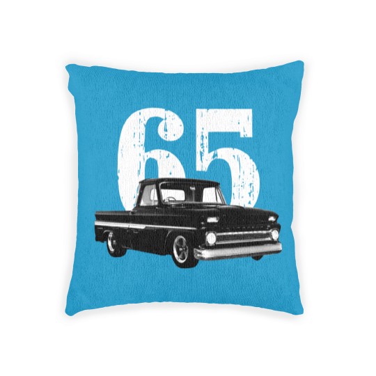Discover 1965 C10 Pickup Truck Front Three Quarter View Woven Pillows