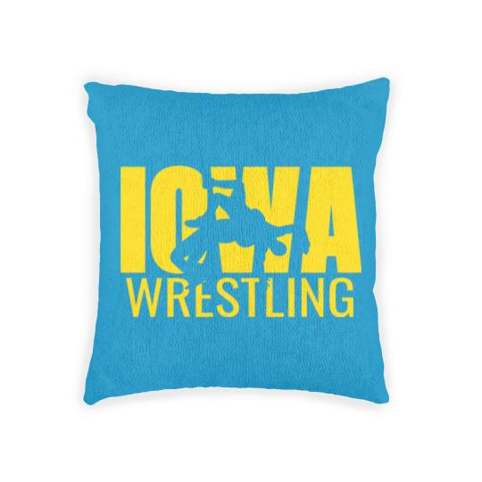Discover Iowa Wrestling Freestyle Wrestler Gift The Hawkeye Woven Pillows