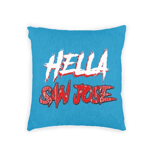Discover San Jose Woven Pillows, San Jose Shark City, 408 SJ, San Jose Shark Woven Pillows