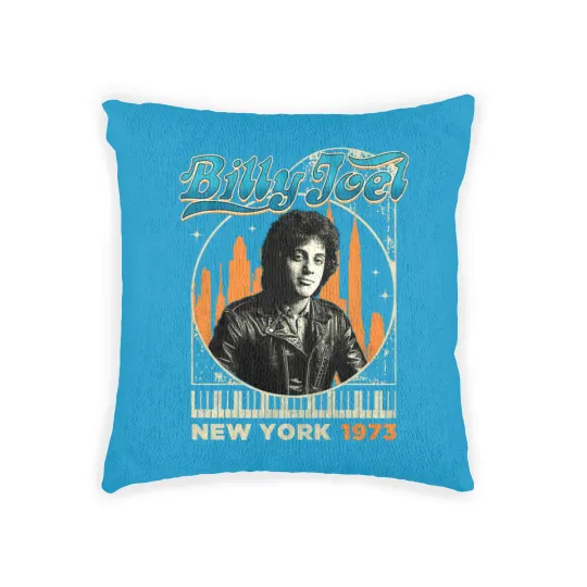 Discover Billy Joel New York 1973 Woven Pillows, Gift For Billy Joel Fans