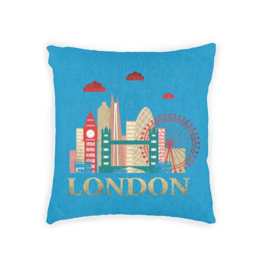 Discover London Souvenir London Souvenir City Vintage British U K Woven Pillows