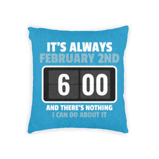 Discover Alarm Clock GroundHog Day Design Woven Pillows