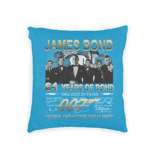 Discover James Bond Vintage Woven Pillows, James Bond 007 61th Anniversary Woven Pillows, James Bond Woven Pillows