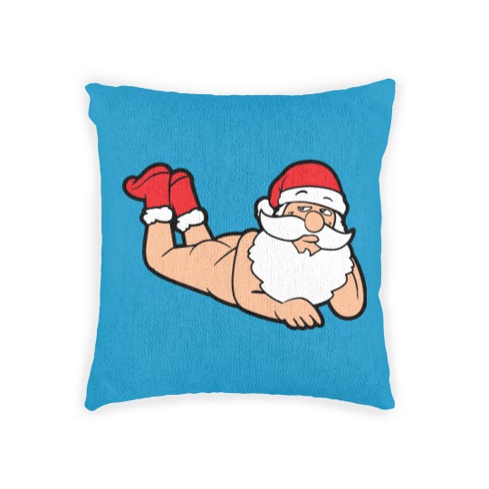 Discover Funny Sexy Santa Claus Xmas Merry Christmas Winter Woven Pillows